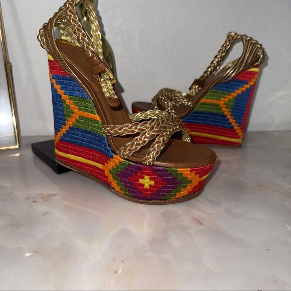 Roberto Cavalli wedges size 36.5 - Picture 2 of 16